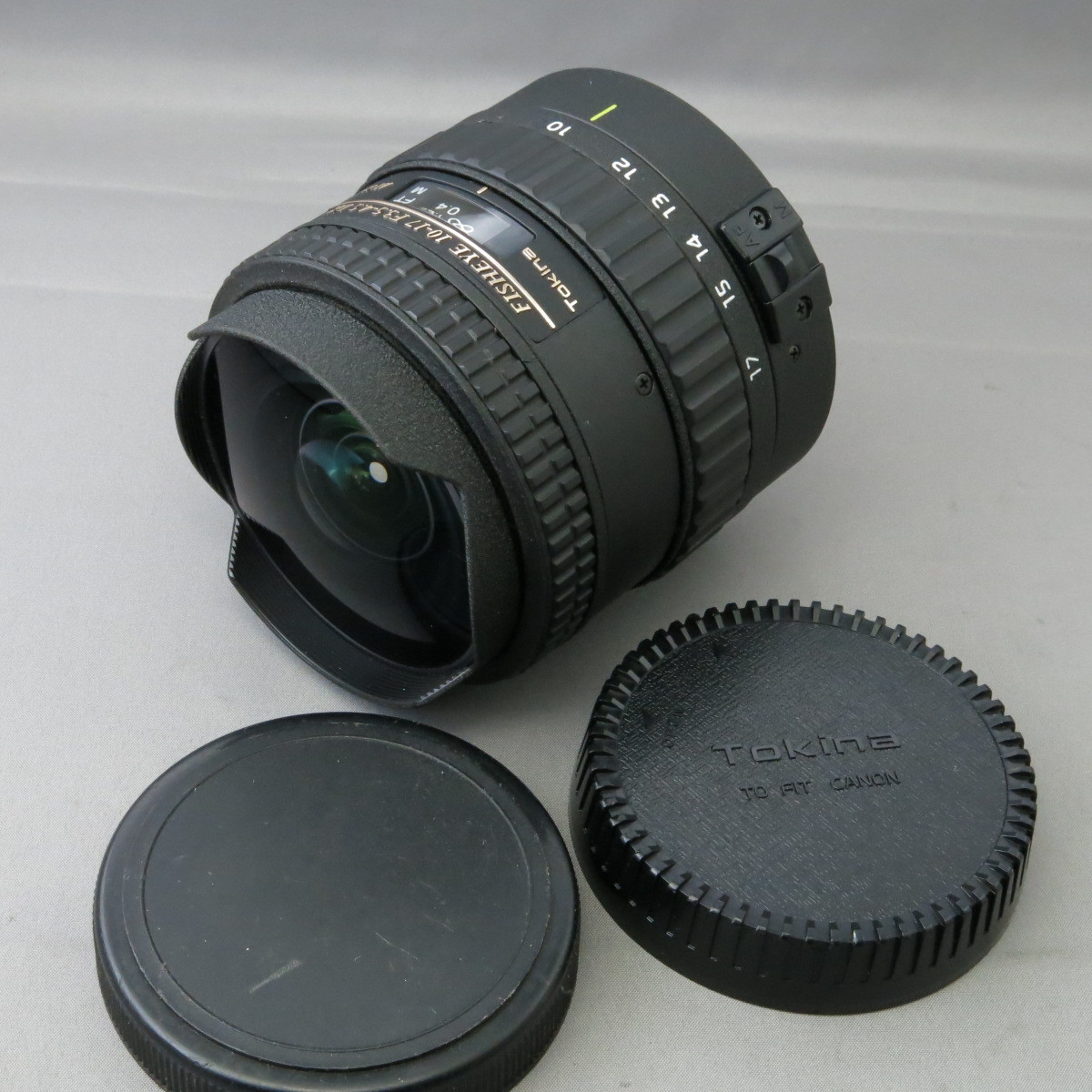 【美品】TOKINAトキナー　キヤノンEF用10-17mmF3.5-4.5DX FISHEYE　CanonキヤノンEFマウント(キャノン）★NO.6615