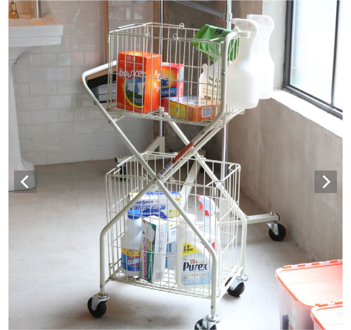 割引 ダルトン LAUNDRY TROLLEY 2コンパートメントランドリーバッグ