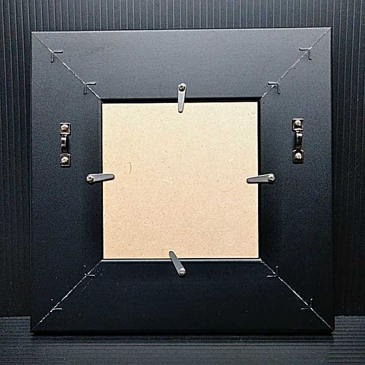 額縁 ２枚セット 正方形 １０センチ ＭＤＦ製シルバー 水彩画・デッサン画に アートフレームの画像5