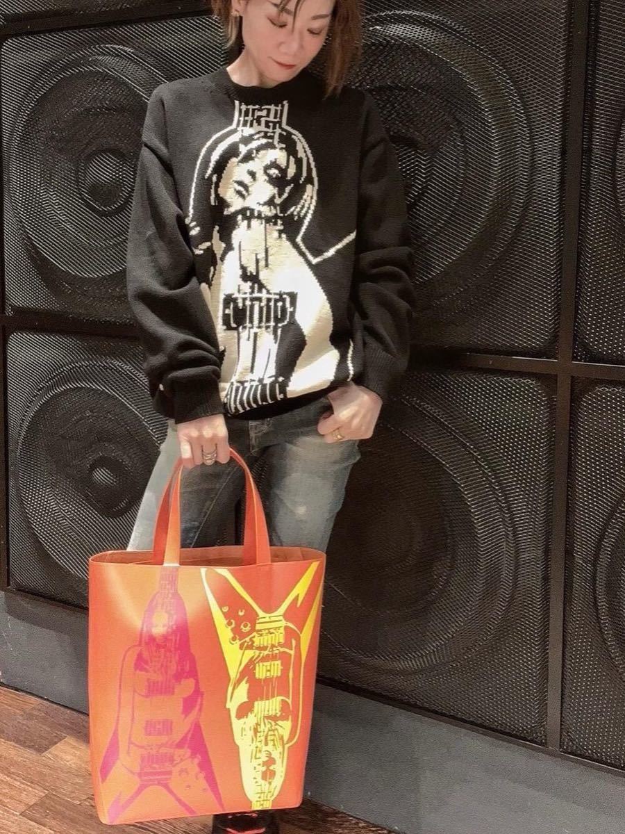  new goods HYSTERIC GLAMOUR Hysteric Glamour GUITAR GIRL guitar girl tote bag cow leather leather rare unused records out of production goods model regular price 39600 jpy 