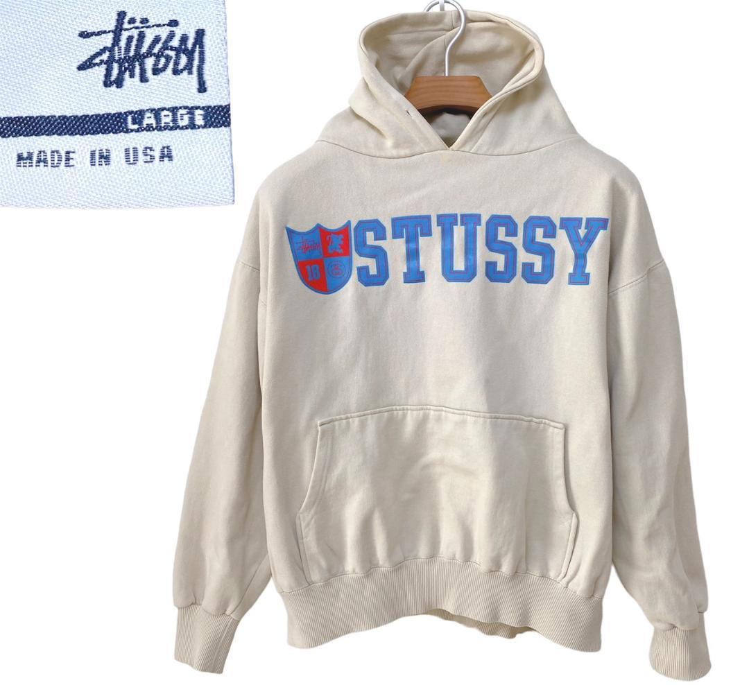 00S 銀タグ USA製 STUSSY パーカー Lサイズ ファッション ブランド別