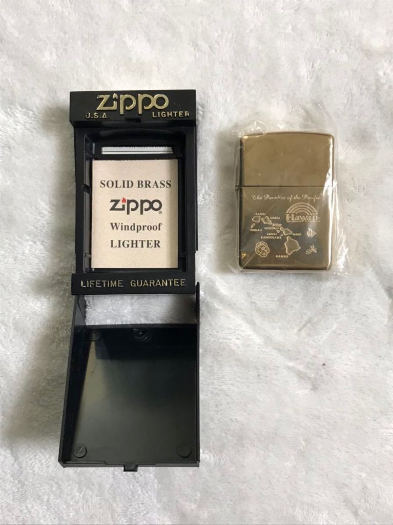 ZIPPO ジッポ ジッポー SOLID BRASS ハワイ　Hawaii 1995年製 ソリッドブラス　未使用品_画像4