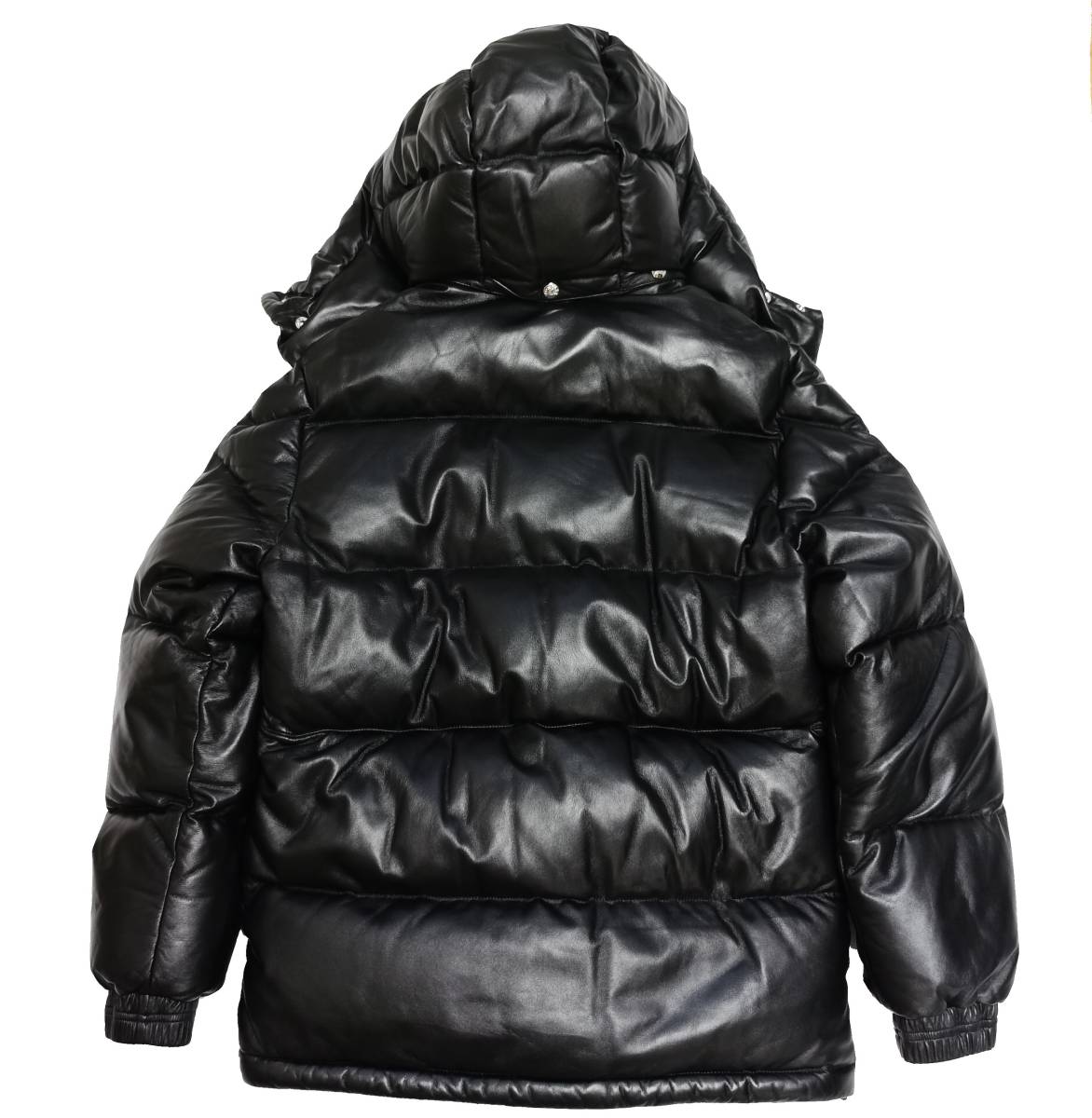 定価66万 新品 MONCLER モンクレール PROMIO ダウンジャケット オールレザー シープスキン サイズ2 メンズ 黒 最高峰 ダウン_画像2