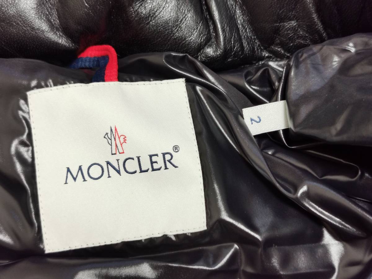 定価66万 新品 MONCLER モンクレール PROMIO ダウンジャケット オールレザー シープスキン サイズ2 メンズ 黒 最高峰 ダウン_画像8