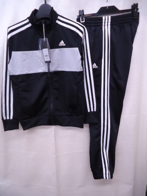 [KCM]Z-adi-39-2s-140* exhibition goods *[adidas/ Adidas ] Junior jersey top and bottom set FTN25-DV1739 black / gray / white 140