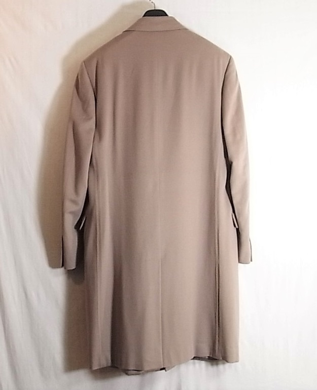 size50* ultimate beautiful goods * Gianni Versace cashmere . Chesterfield coat Brown beige 