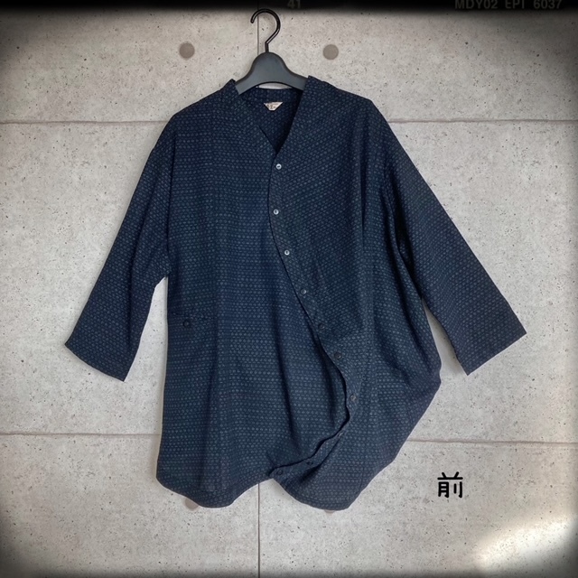 NONA☆【膨らむ絣】チュニック ハンドメイド 古布 着物 和布 NONA☆【膨らむ絣】チュニック ハンドメイド 古布 着物 和布