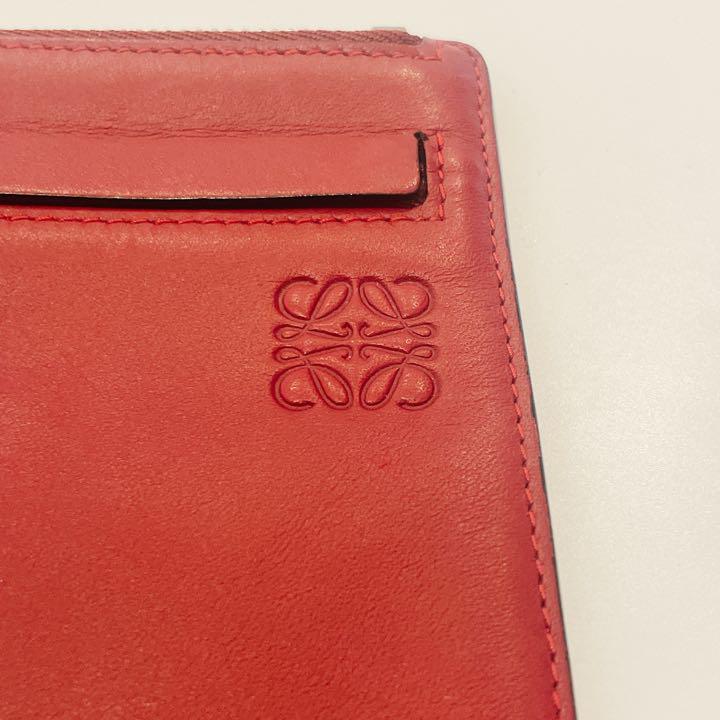 サントスピンク 美品 LOEWE ロエベ アナグラム レザー ポーチ - 通販