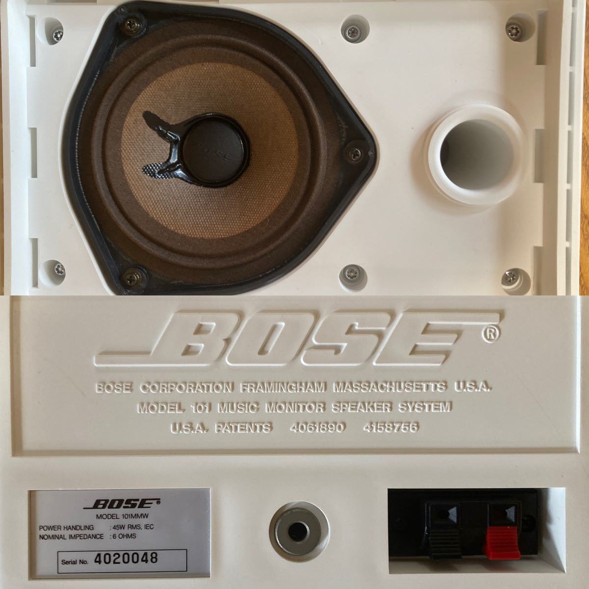 BOSE ボーズ スピーカーペア 101MMW シリアル番号連番 ホワイト/白