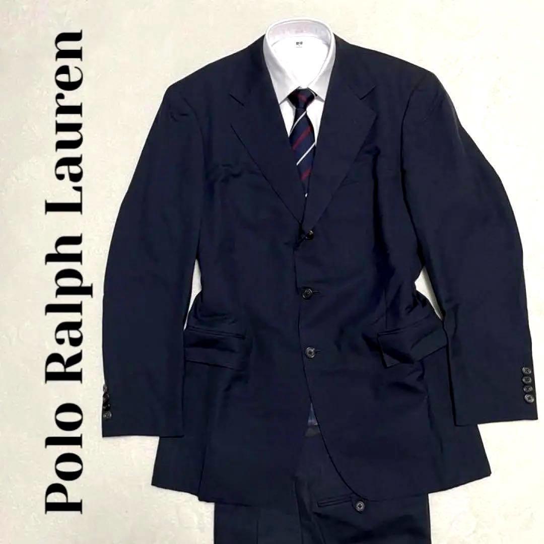 【本物保証】 LAUREN 96【希少モデル】RALPH ラルフローレン セットアップ 紳士服 ネイビー ジャケット メンズ シングルスーツ Mサイズ相当 テーラードジャケット、ブレザー