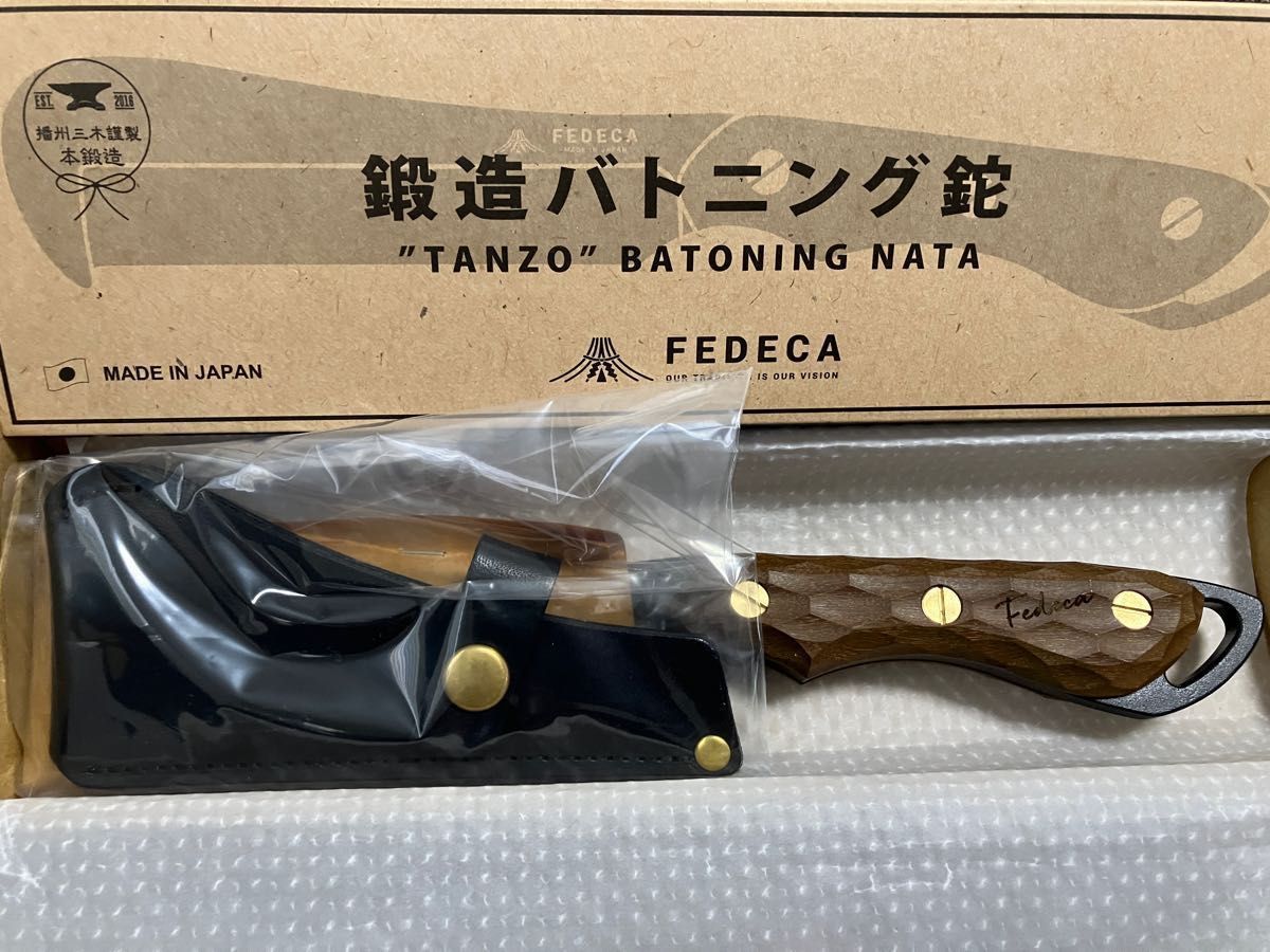 FEDECA フェデカ 鍛造バトニング鉈 名栗イペ アウトドア、キャンプ