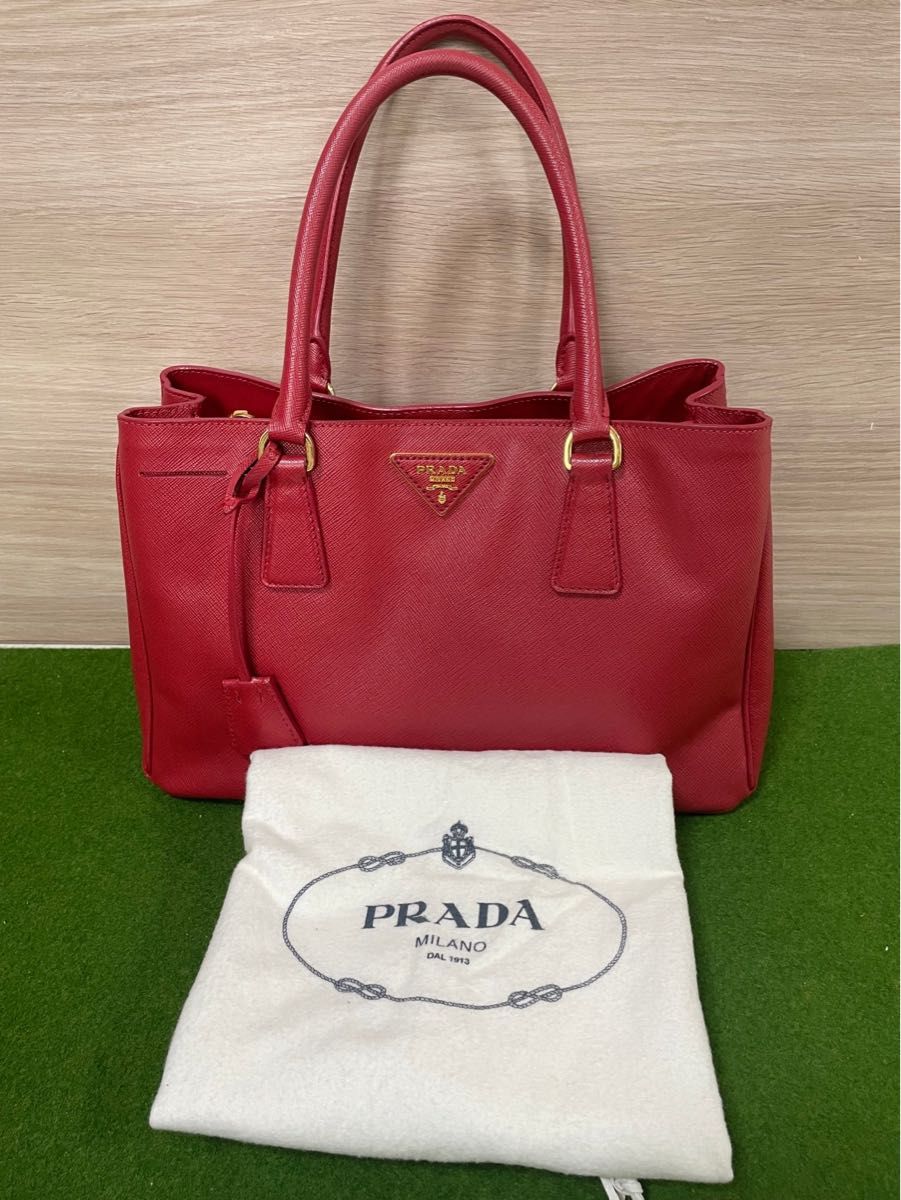 新品]PRADA 2WAY TESSUTO SAFFIANO FUXIA-