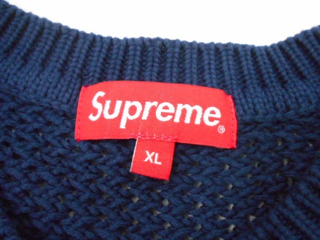 最大97％オフ！ Supreme 22ss Knit Small Box Sweater Navy hine.co.jp