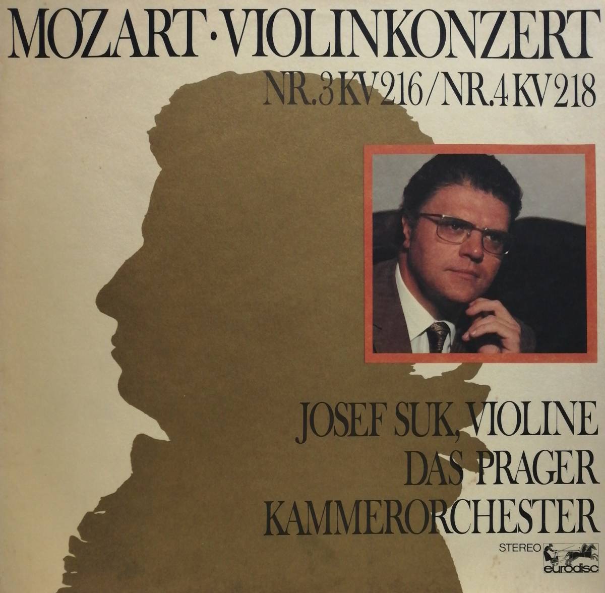 輸入LP盤 ヨゼフ・スーク/Prague Kammerorchester 　Mozart Violin協奏曲3&4番_画像1