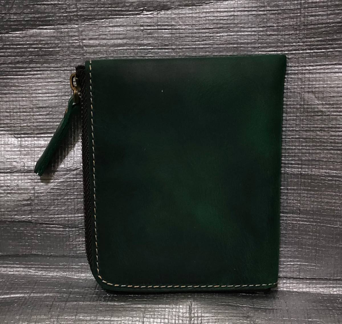 0 новый товар средний бумажник Mini кошелек рука. flat размер зеленый натуральная кожа зеленый compact кошелек 