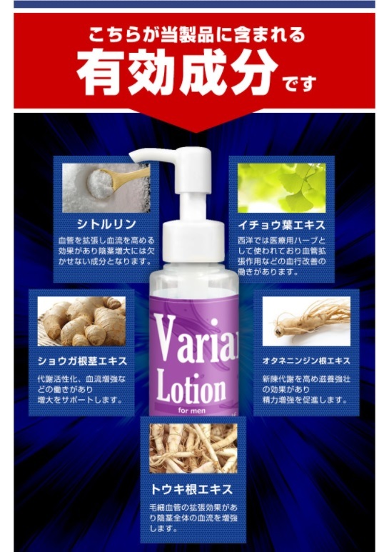 Variant Lotion(ヴァリアントローション)男性用マッサージジェル