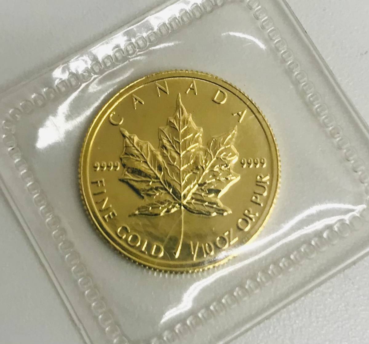 ★ 金貨 ★ メイプルリーフ金貨 ★ CANADA カナダ 5ドル 1/10oz 3.1g ★ 999.9 FINE GOLD K24 純金 ★の画像1