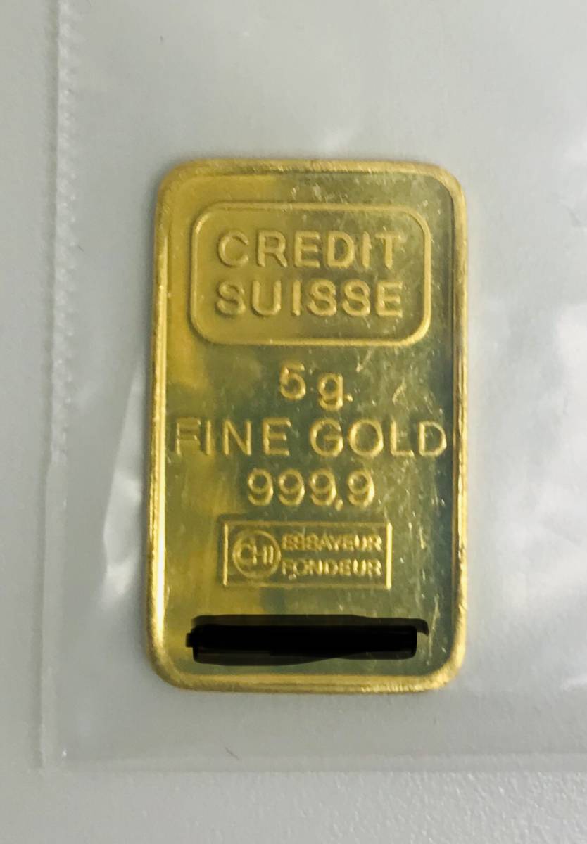 ☆ 純金 ☆ CREDIT SUISSE インゴット 5g ☆ 999.9 FINE GOLD K24