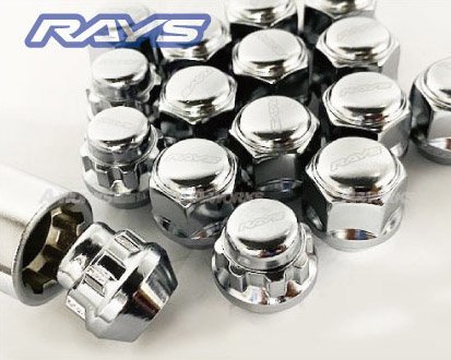 軽カー用 レイズ ロックナットセット 4穴 19HEX 60°テーパー座 M12XP1.5 メッキ/トヨタ ピクシス アクア ヤリス_画像2