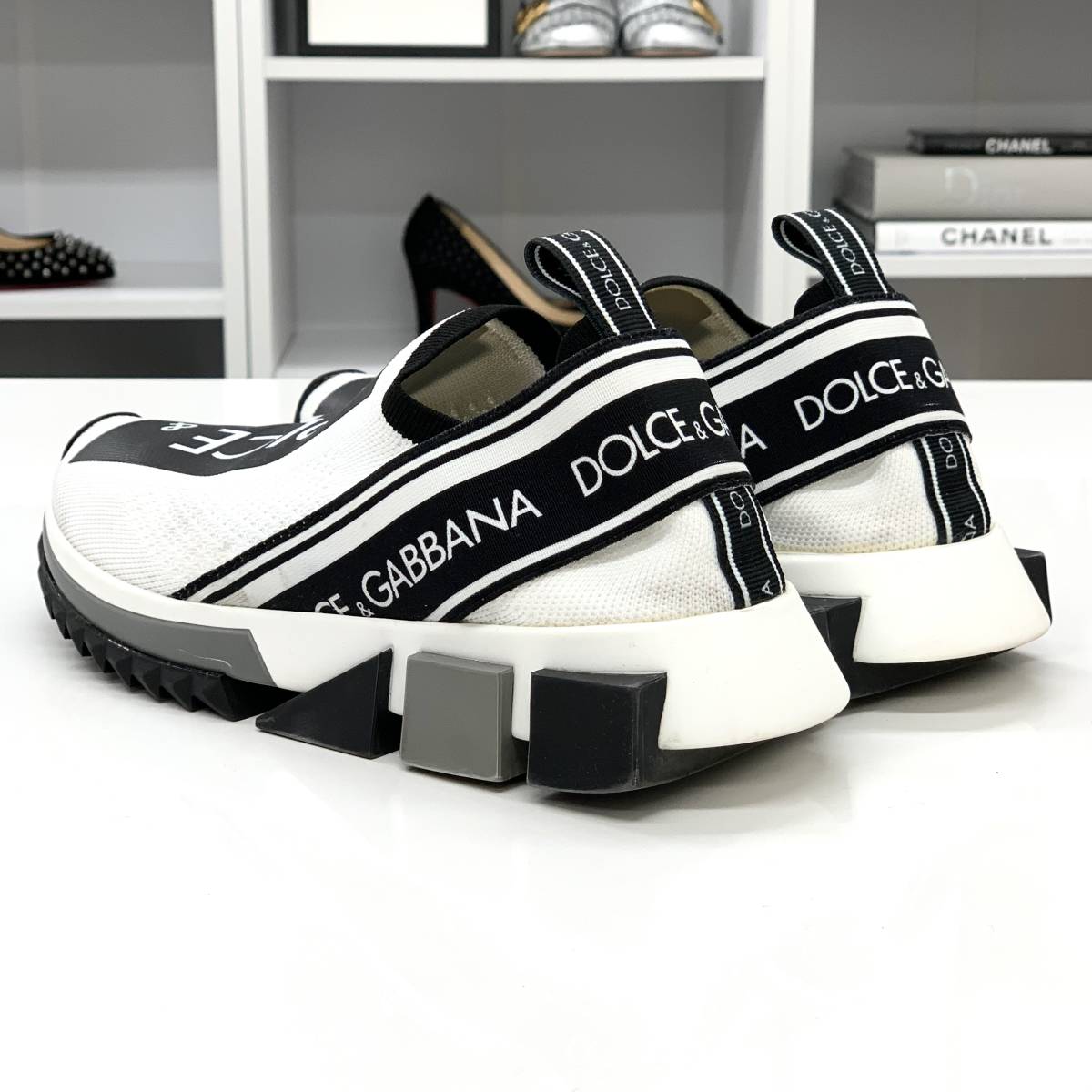 5414 Dolce & Gabbana sorrento Logo вязаный спортивные туфли белый 
