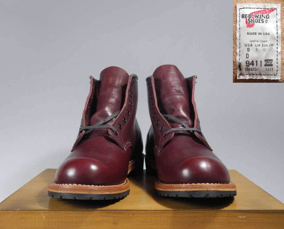 アイボリー×レッド RED WING ベックマン9011 ブラックチェリーフェザー