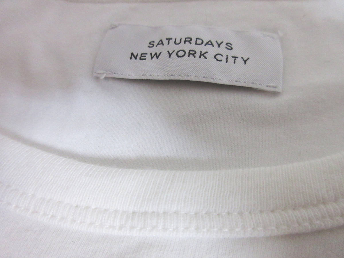 サタデーズ ニューヨークシティ SATURDAYS NEW YORK CITY カットソー Tシャツ 白 M yg2672_画像5