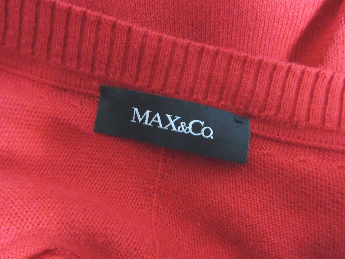 マックスアンドコー Max&Co. 半袖 チュニック ニット 赤 yg2710_画像5