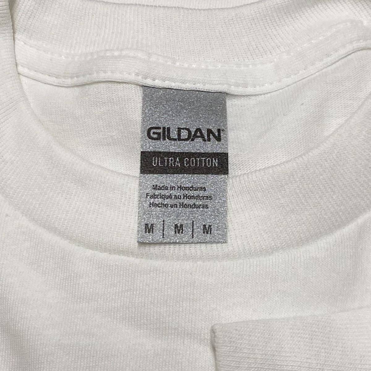 【新品未使用】 ギルダン GILDAN 6oz ウルトラコットン 無地 長袖Tシャツ ロンT 白 ホワイト M