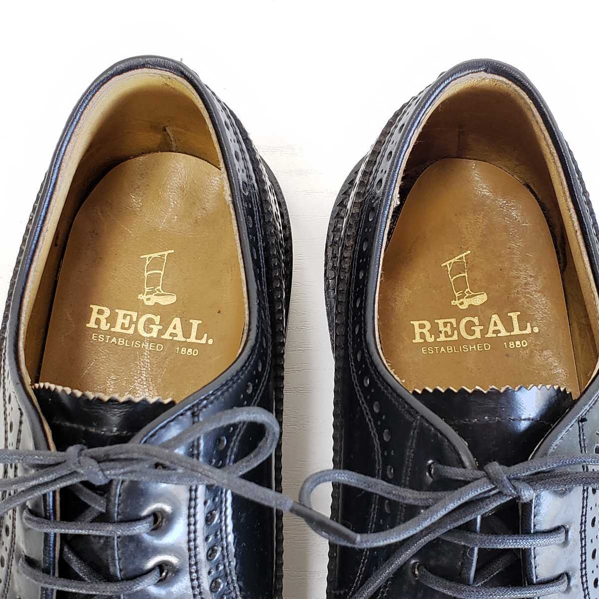 美品 REGAL リーガル 2589 ウィングチップ レザーシューズ 革靴