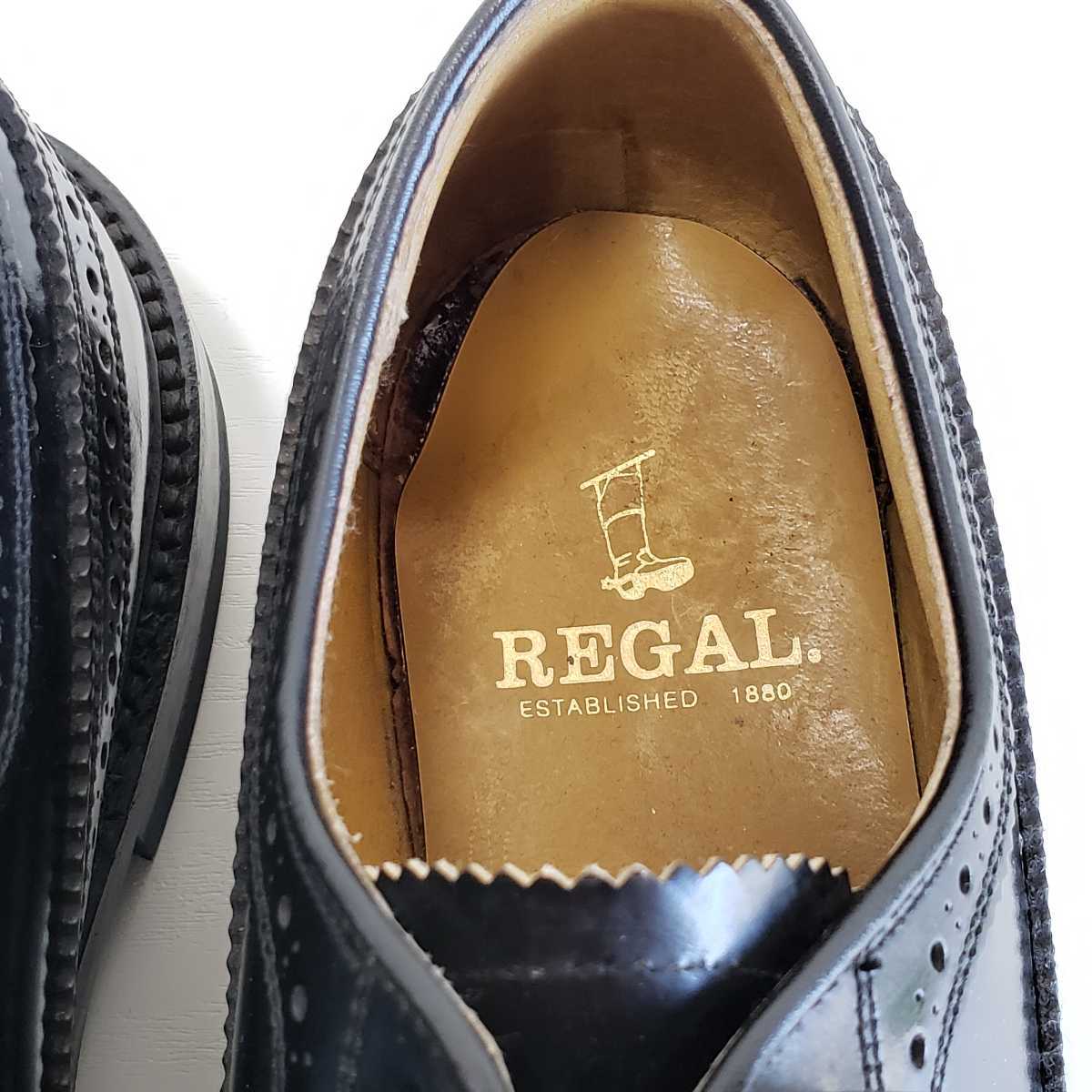 美品 REGAL リーガル 2589 ウィングチップ レザーシューズ 革靴