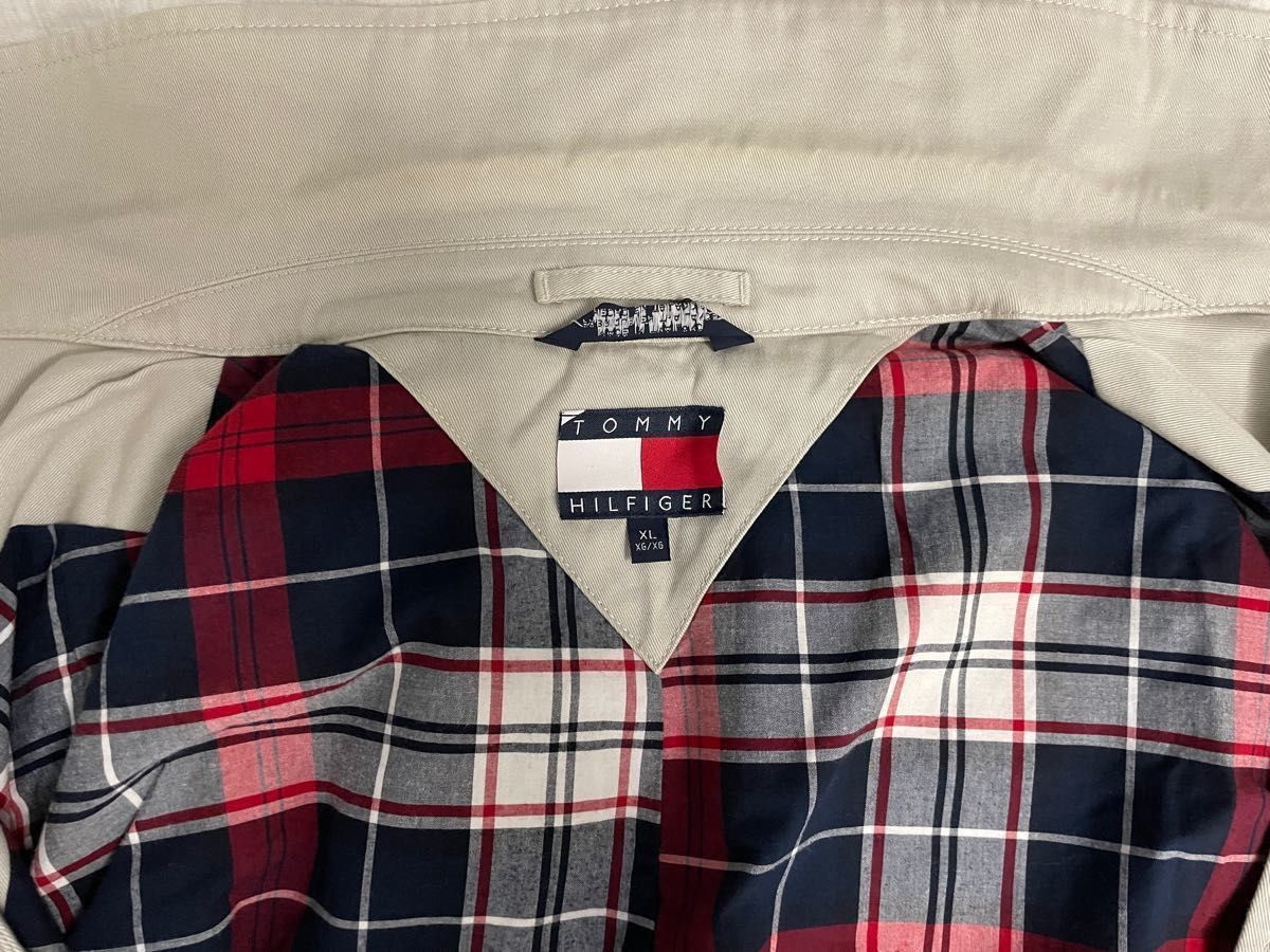 古着　TOMMY HILFIGER  ステンカラーコート　tommy hilfiger  コート　オーバーサイズ　アウター　XL