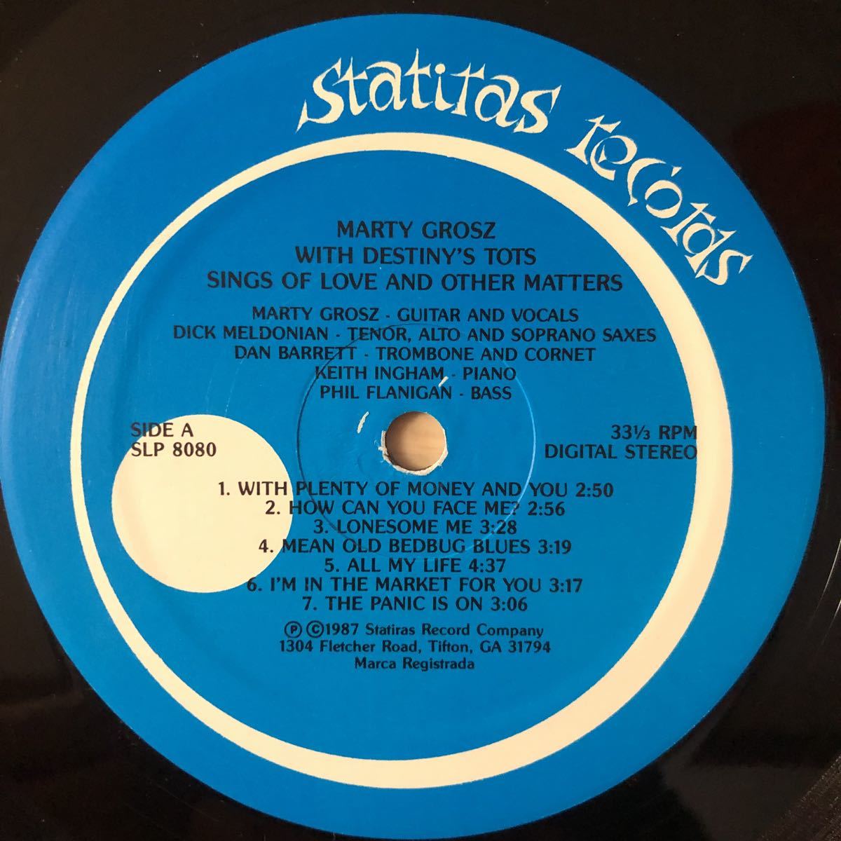 LP MARTY GROSZ w/DESTINY'S TOTS: SINGS OF LOVE AND OTHER MATTERS[US ORIG:いなたいジャズギターが響くアコースティックスウィング名作]の画像4