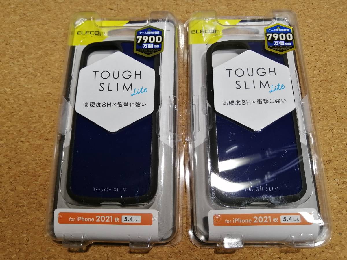 【 2шт. 】... iPhone 13 mini 5.4inch TOUGH SLIM LITE  кейс   крышка  ... тонкий  light   военно-морской флот 　PM-A21ATSLNV 4549550222327