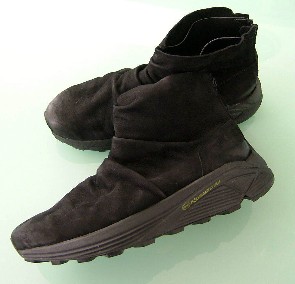 4.2万 新品 トルネードマートL レザー本革 ドレープ ブーツ 黒 シューズ靴 ビブラム TORNADOMART_画像2