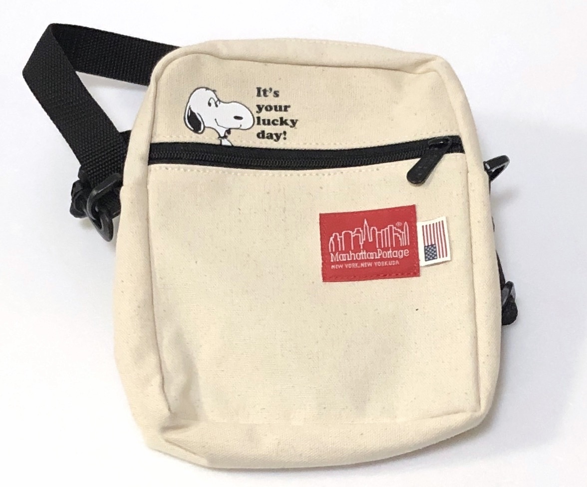  Manhattan Poe te-ji× Snoopy limitation collaboration shoulder bag canvas 11308 2way