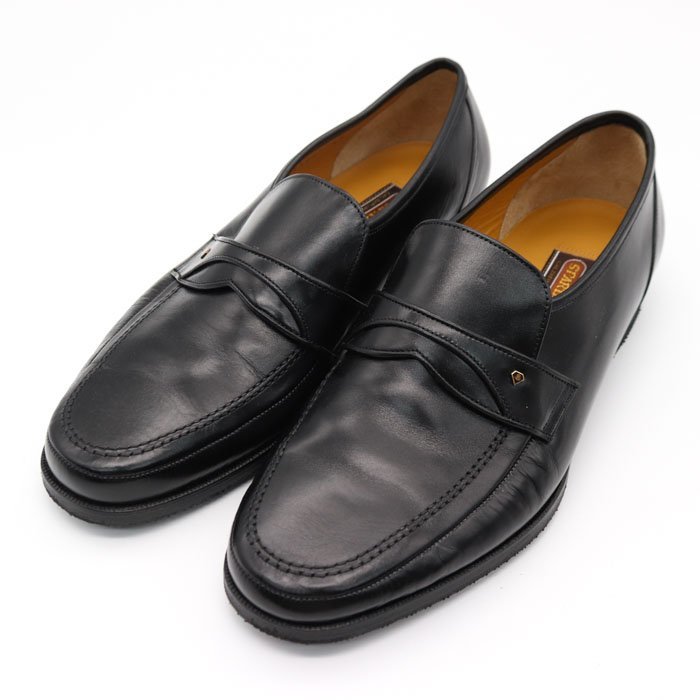 スパルタカス ローファー 4E 幅広 日本製 ビジネスシューズ ドレスシューズ 革靴 黒 メンズ 8.5サイズ ブラック SPARTACUS_画像1