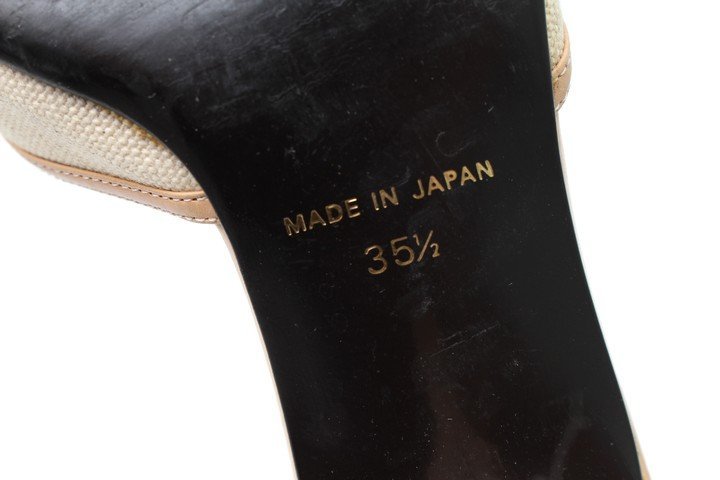 ソニアリキエル ミュール ポインテッドトゥ バイカラー 日本製 シューズ サンダル 靴 レディース 35.5サイズ ベージュ Sonia Rykiel_画像6
