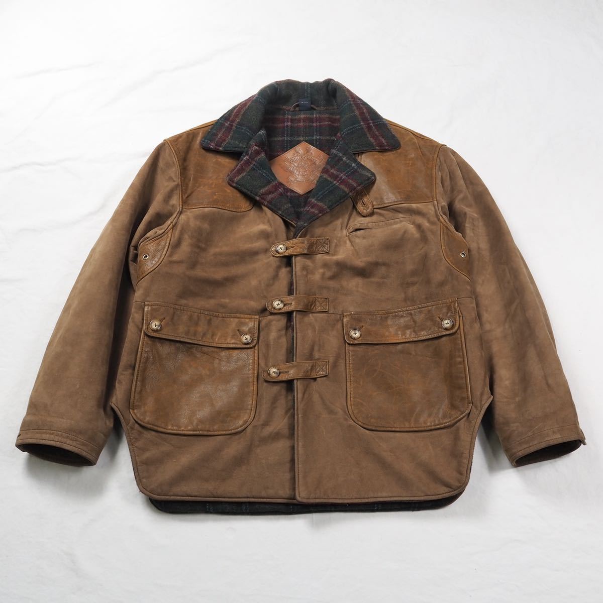 Willis&Geiger レザーハンティングジャケット ウールライニング M