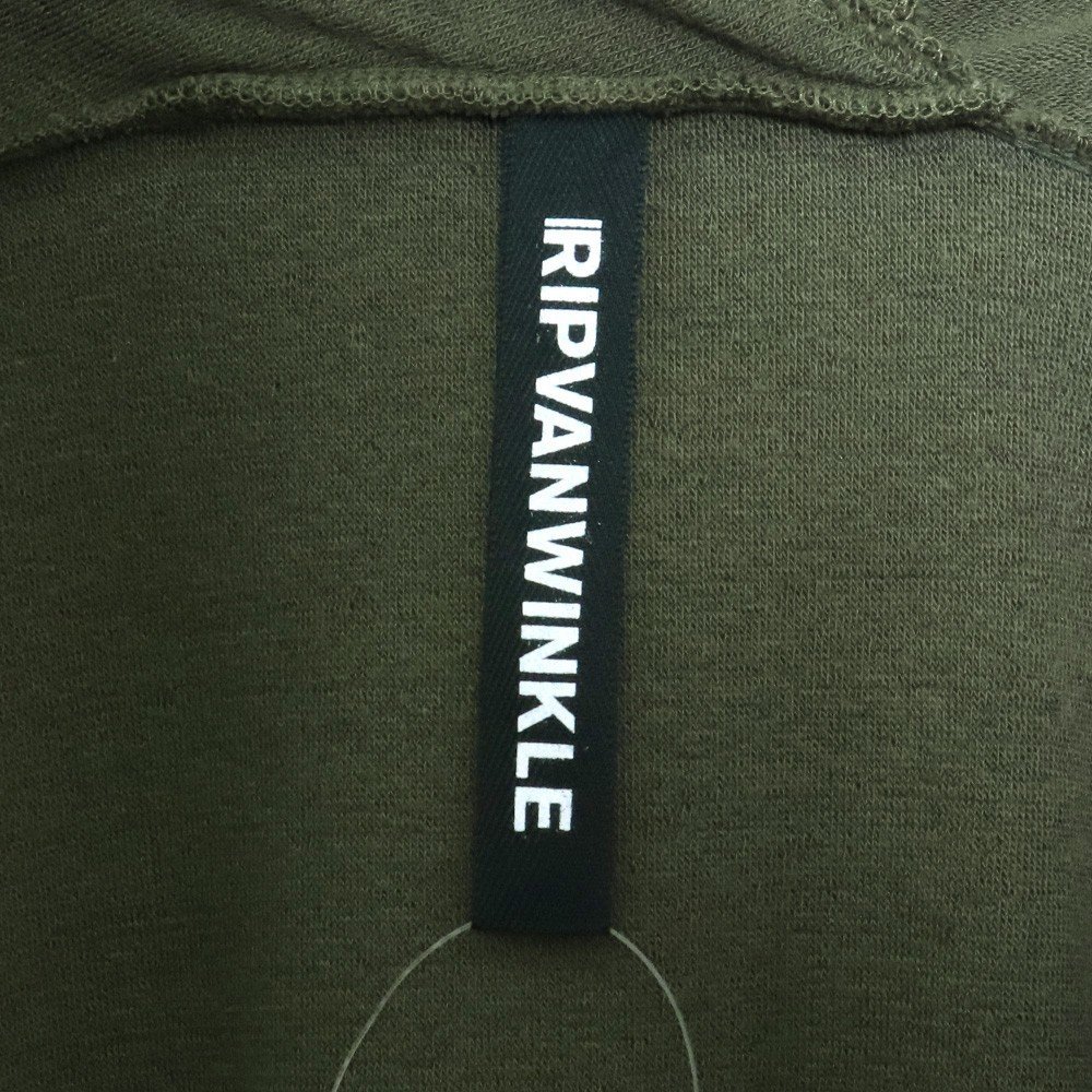RIPVANWINKLE CROSS NECK HOODIE カーキ サイズ4 R+107 リップヴァン