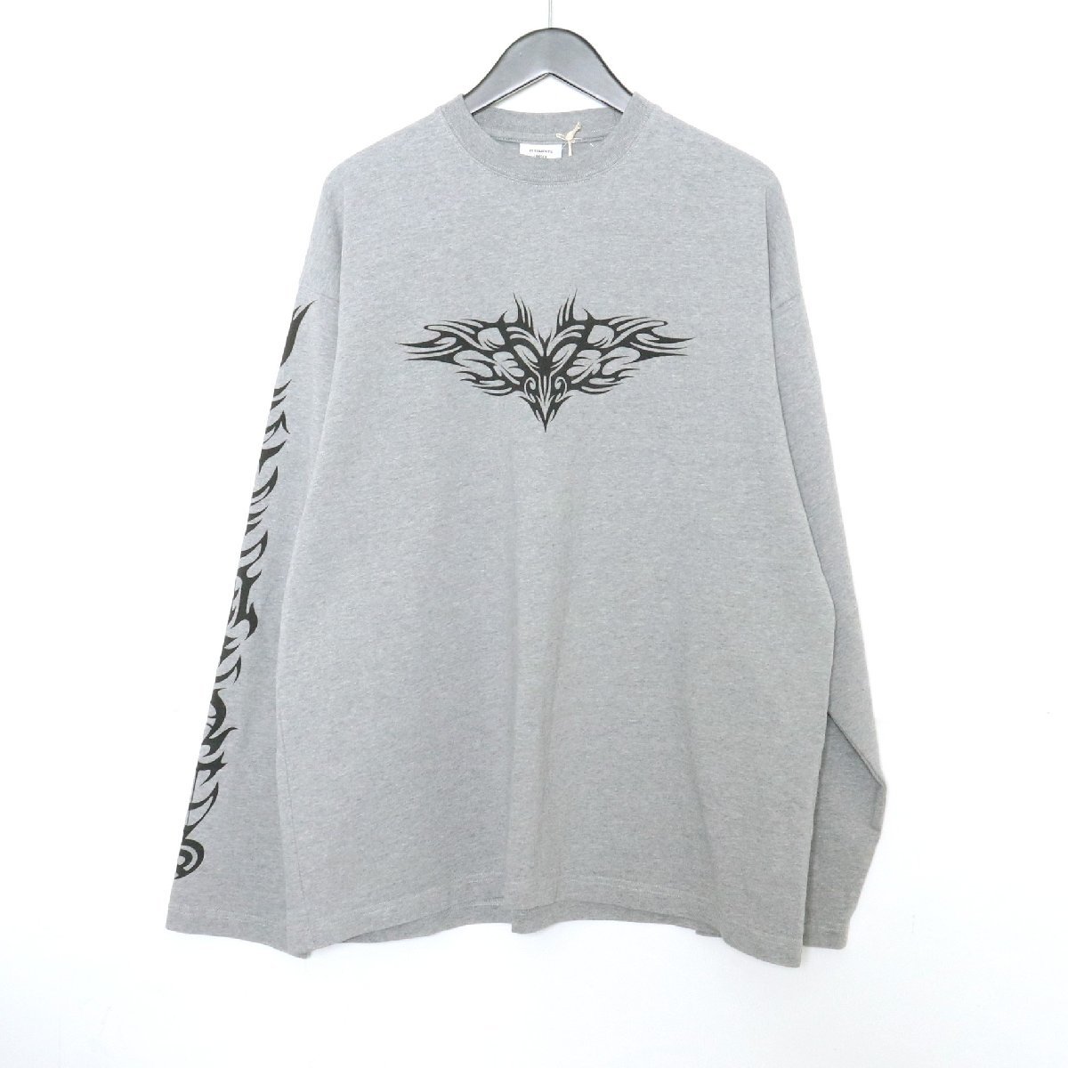 人気満点 Gothic 21SS VETEMENTS Logo 長袖Tシャツ ゴシックロゴロング