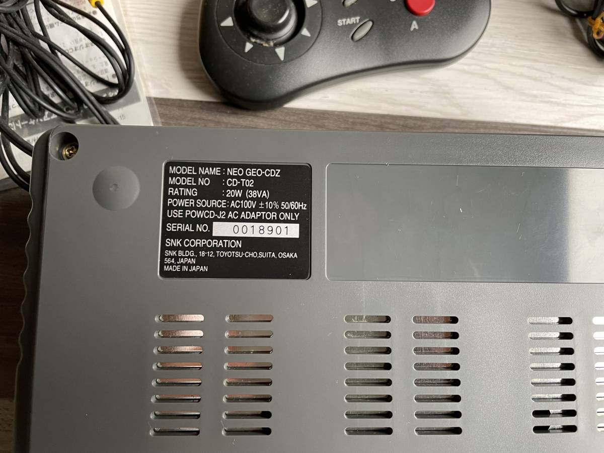  rare SNK NEO-GEO CDZ Neo geo CDZ body * controller *AC adapter * sound connection code * image connection code * box attaching 