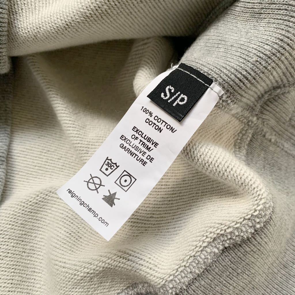 S 新品 REIGNING CHAMP レイニングチャンプ 定番 CORE ミッドウェイトテリー スウェット パーカー グレー RC-3206 フーディー 送料無料_画像6