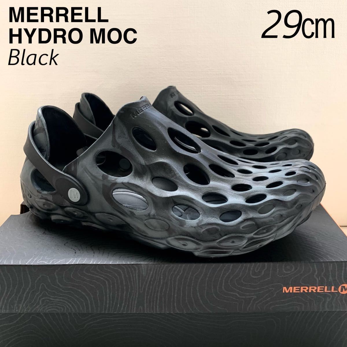 非常に高い品質 新品レア MERRELL Hydro Moc メレル ハイドロモック 水陸両用 シューズ サンダル メンズ 29㎝ 黒 US11 希少サイズ BLACK ブラック 28.0cm以上