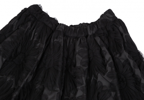 コムデギャルソンCOMME des GARCONS フラワーチュールデザインスカート 黒XS 【レディース】_画像3