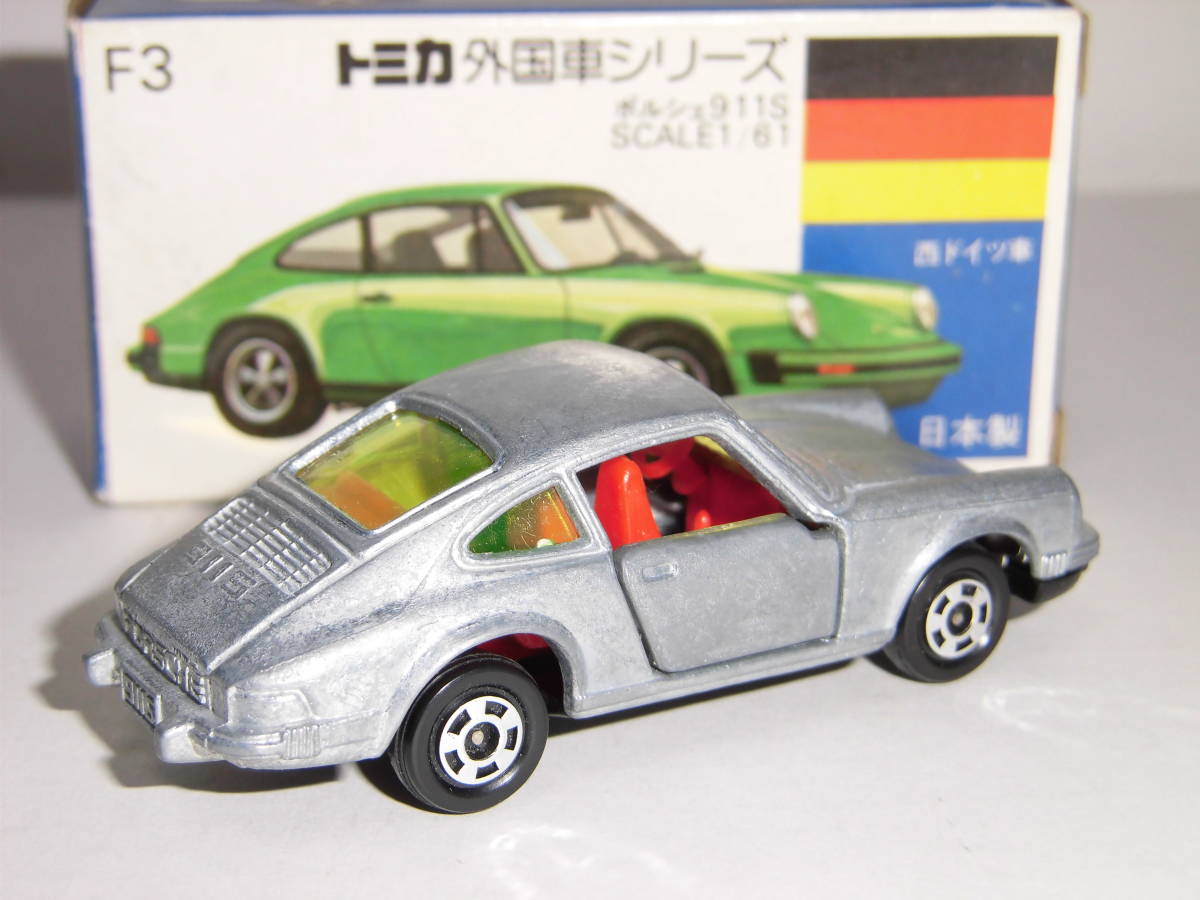 ☆トミカ F3-1 ポルシェ911S:PORSCHE911S(無塗装/赤シート/初期