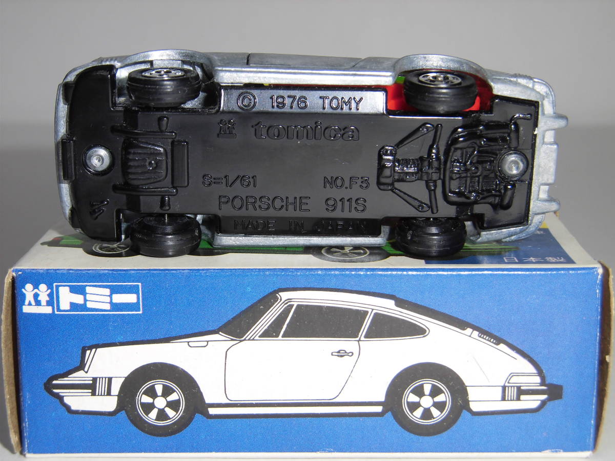 ☆トミカ F3-1 ポルシェ911S:PORSCHE911S(無塗装/赤シート/初期