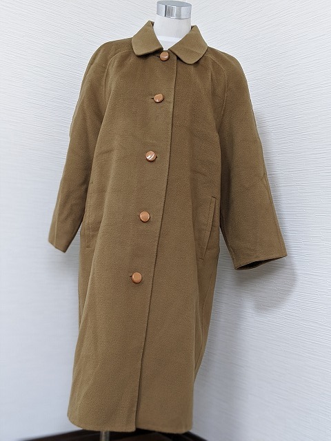 送料無料】あ829 PIACENZA ピアチェンツァ カシミア100% Aラインコート