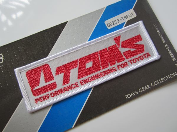 正規品 TOMs トムス パーツ 長方形 ロゴ ワッペン/ビンテージ 当時物 自動車 レーシング F1 カー用品 整備 作業着 168の画像2