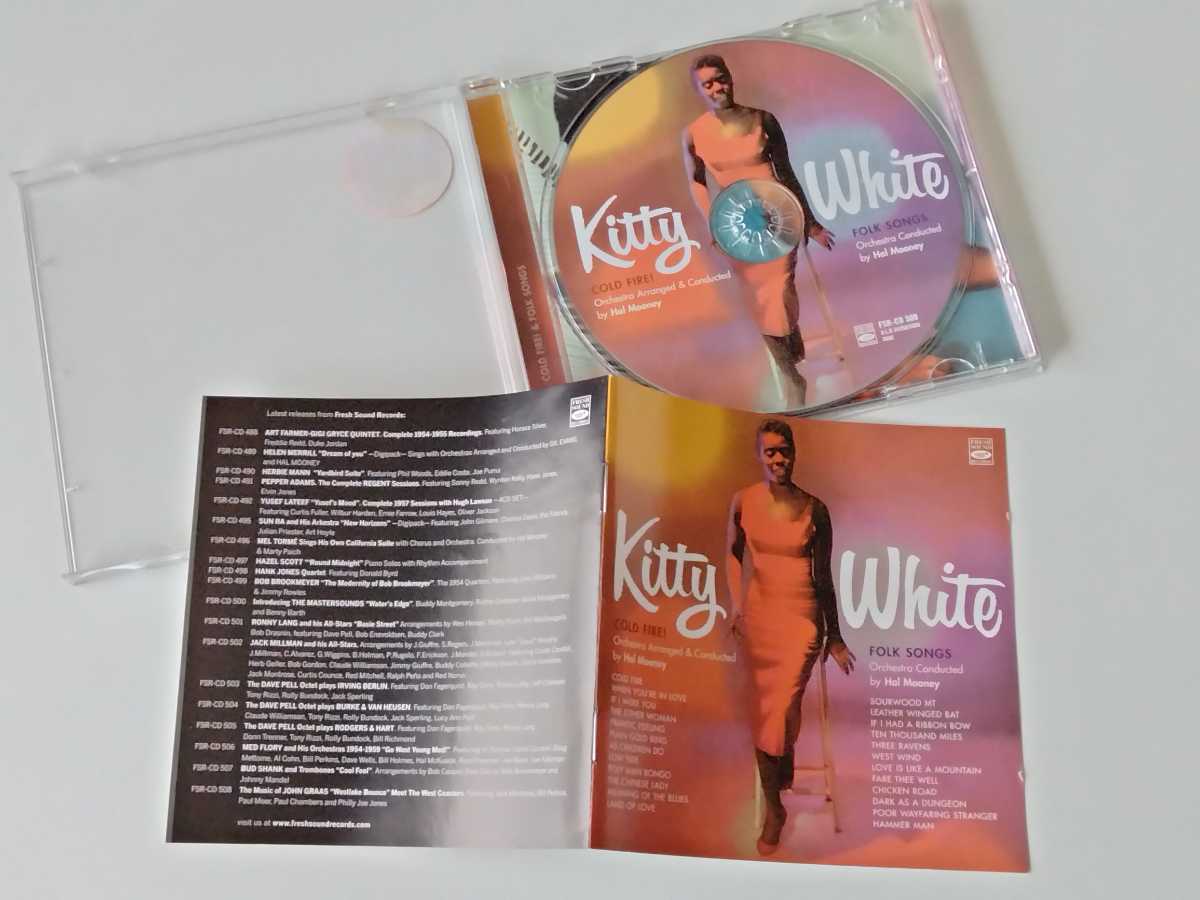 【2LPon1CD】Kitty White / Cold Fire! & Folk Songs CD FRESH SOUND RECORDS FSR-CD506 56年名盤2作品収録,08年リリース入手困難盤_画像3