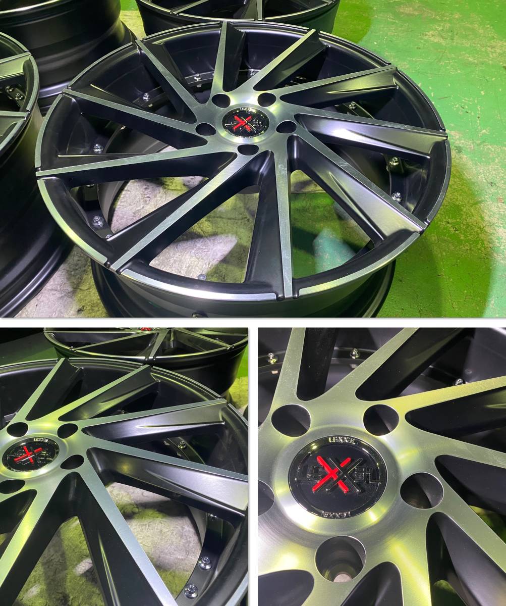 未使用 LEXXEL レクセル La Luce ラルーチェ 20インチ マットブラック ポリッシュ 9.0J +35 PCD120 5H 4本セット BMW レクサス _画像6